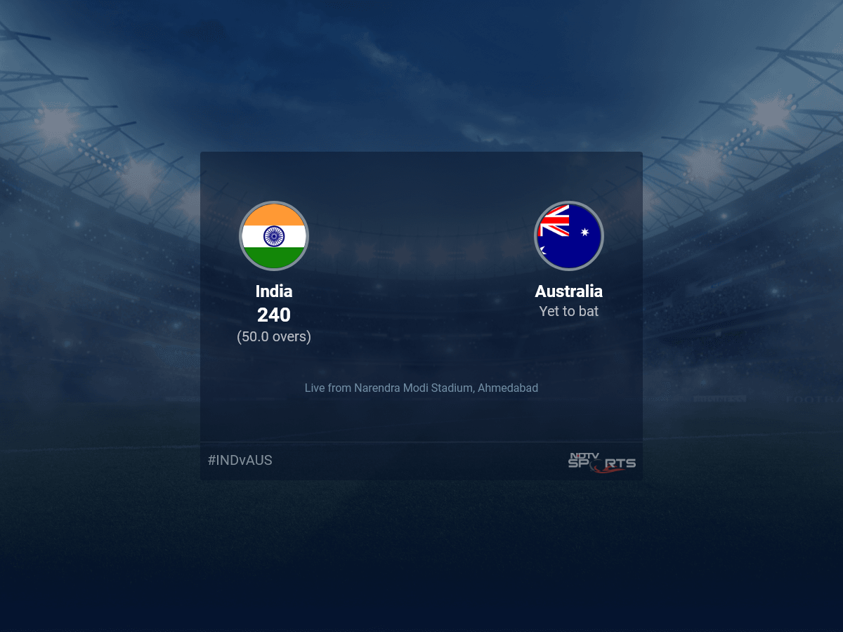 India vs Australia: World Cup 2023 Live Cricket Score, Live Score Of Today's Match on NDTV Sports