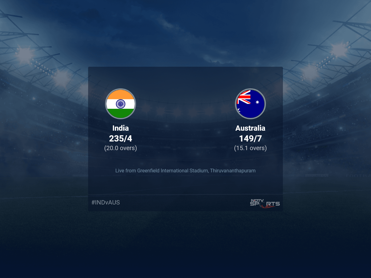 India vs Australia Live Score Ball by Ball, India vs Australia, 2023 Live Cricket Score Of Today's Match on NDTV Sports