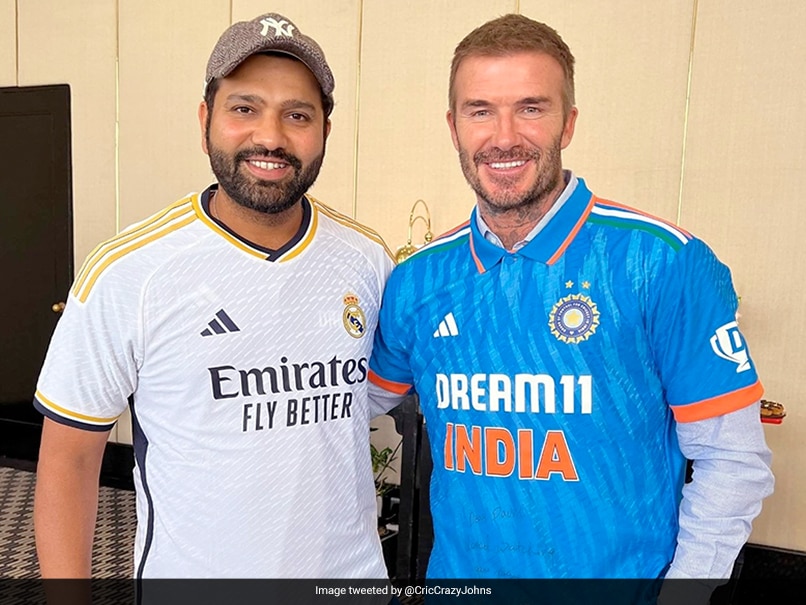 Beckham Dons Rohit's Jersey, India Captain Wears Icon's Madrid Shirt: Pics