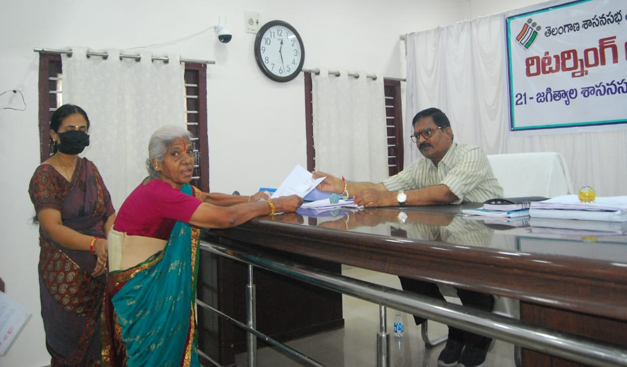 Homeless 82-year-old woman files nomination from Jagtial