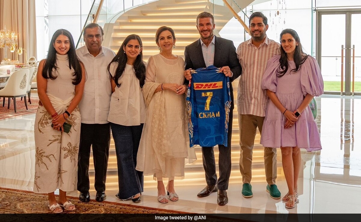 Ambanis' Special Welcome For Football Legend David Beckham In Mumbai