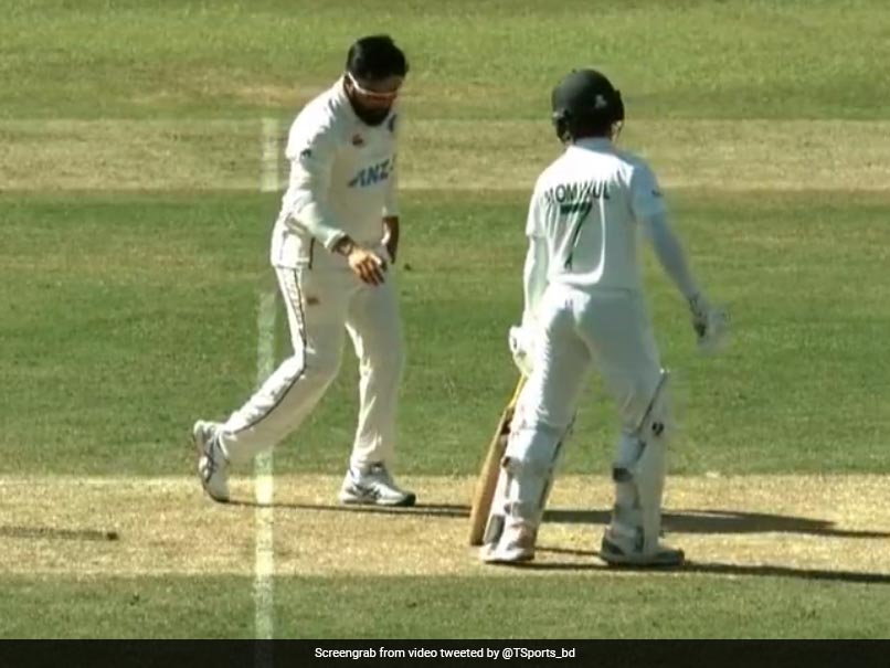 Watch: Ajaz Patel Warns Bangladesh Star Of Run-out At Non-striker's End