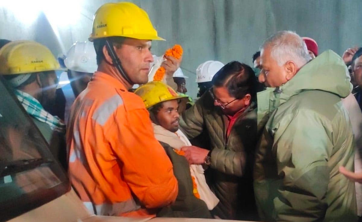 In Pics: Smiles, Sigh Of Relief As Workers Out Of Uttarkashi Tunnel After 17 Days