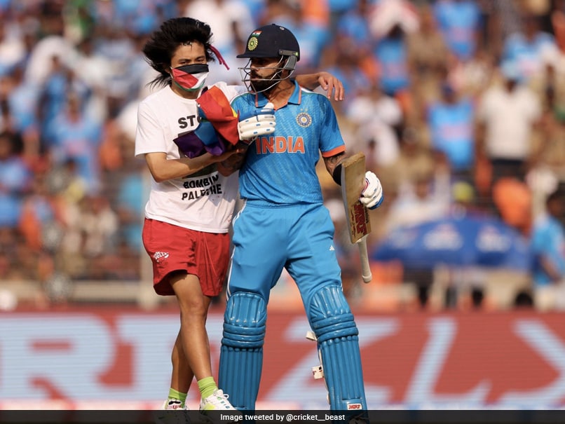 Fan Invades Pitch, Hugs Kohli In Massive Security Breach During WC Final