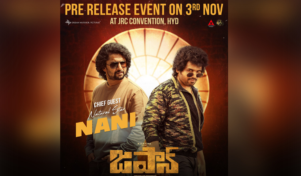 Nani to grace pre-release event of Karthi’s upcoming flick ‘Japan’ on Nov 3