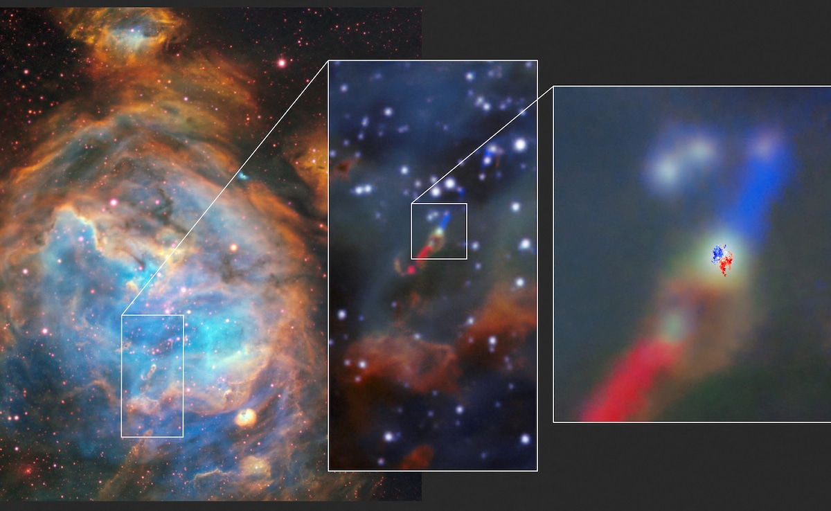 In A First, Newborn Star's Spinning Disk Seen In Another Galaxy