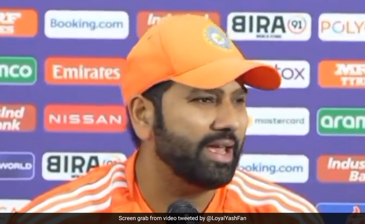 Watch: Phone's Sound Interrupts WC Final Presser. Rohit's Reaction Viral