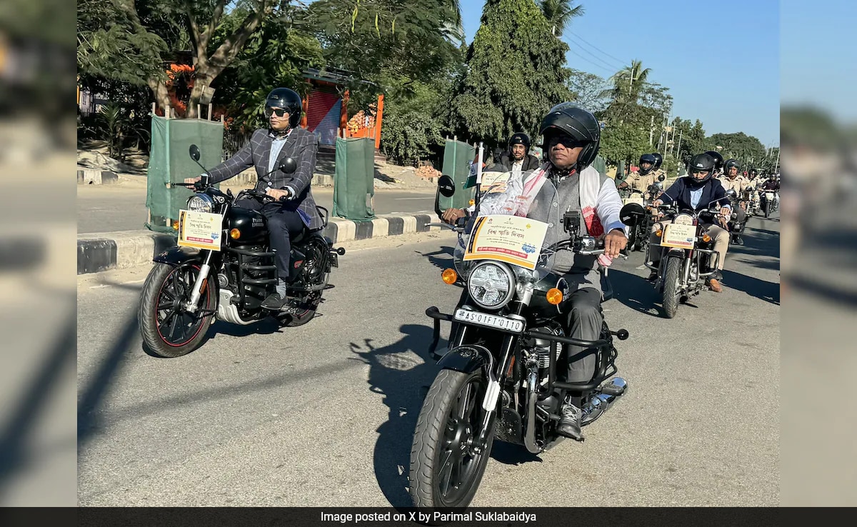 Assam Minister Bikes Across State To Spread Road Safety Awareness