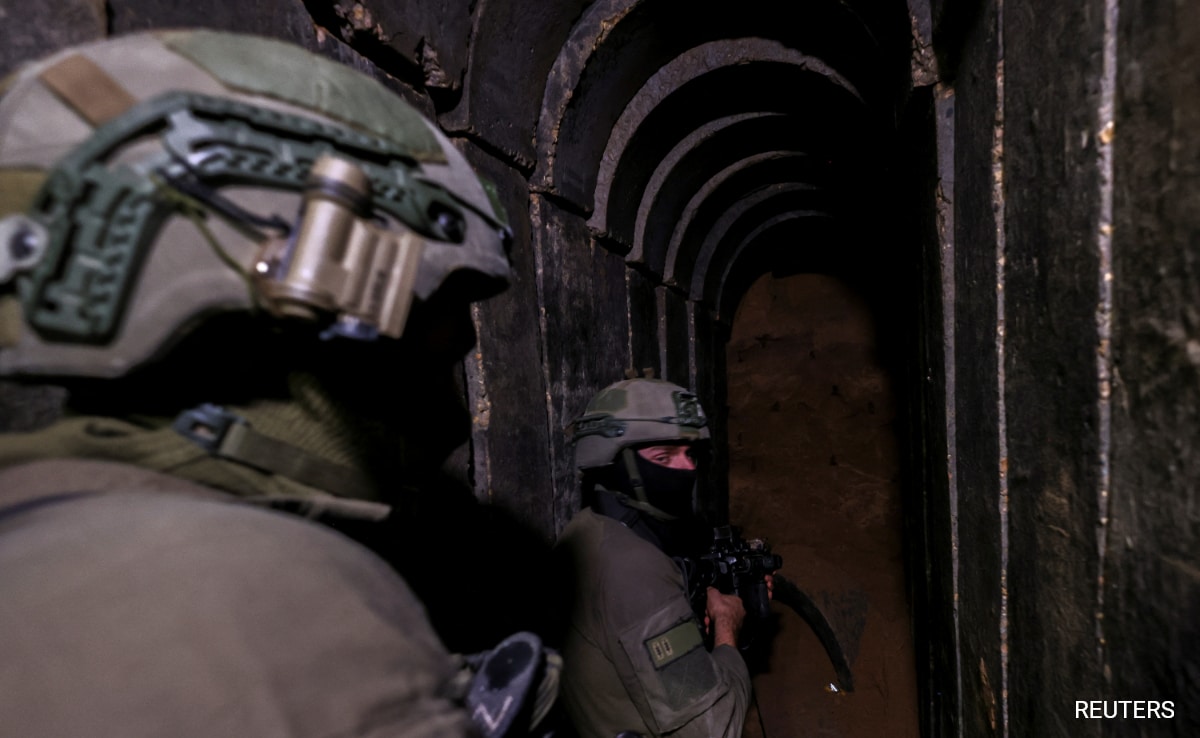 Israel Displays Tunnel Under Gaza Hospital It Says Was A "Terror Complex"