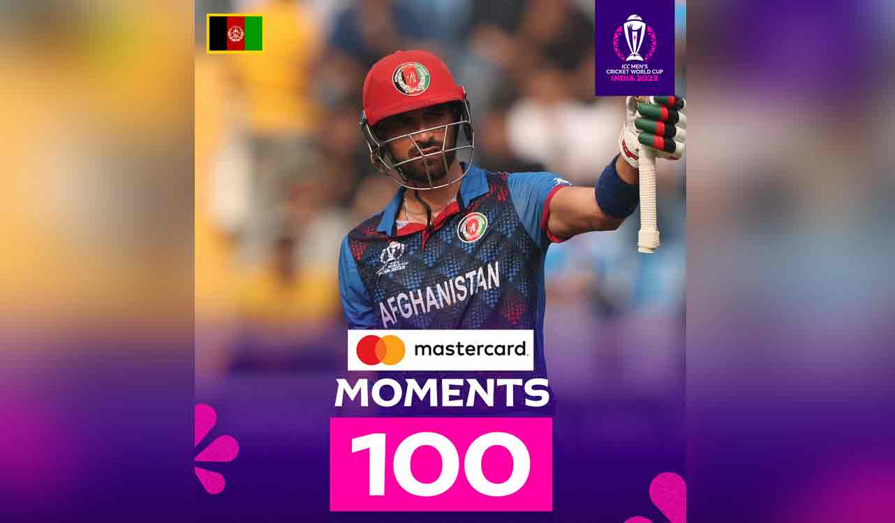 Ibrahim Zadran makes history with world cup century for Afghanistan