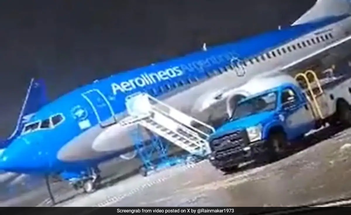 Watch: Parked Airplane Spins On Runway As Heavy Storm Hits Argentina