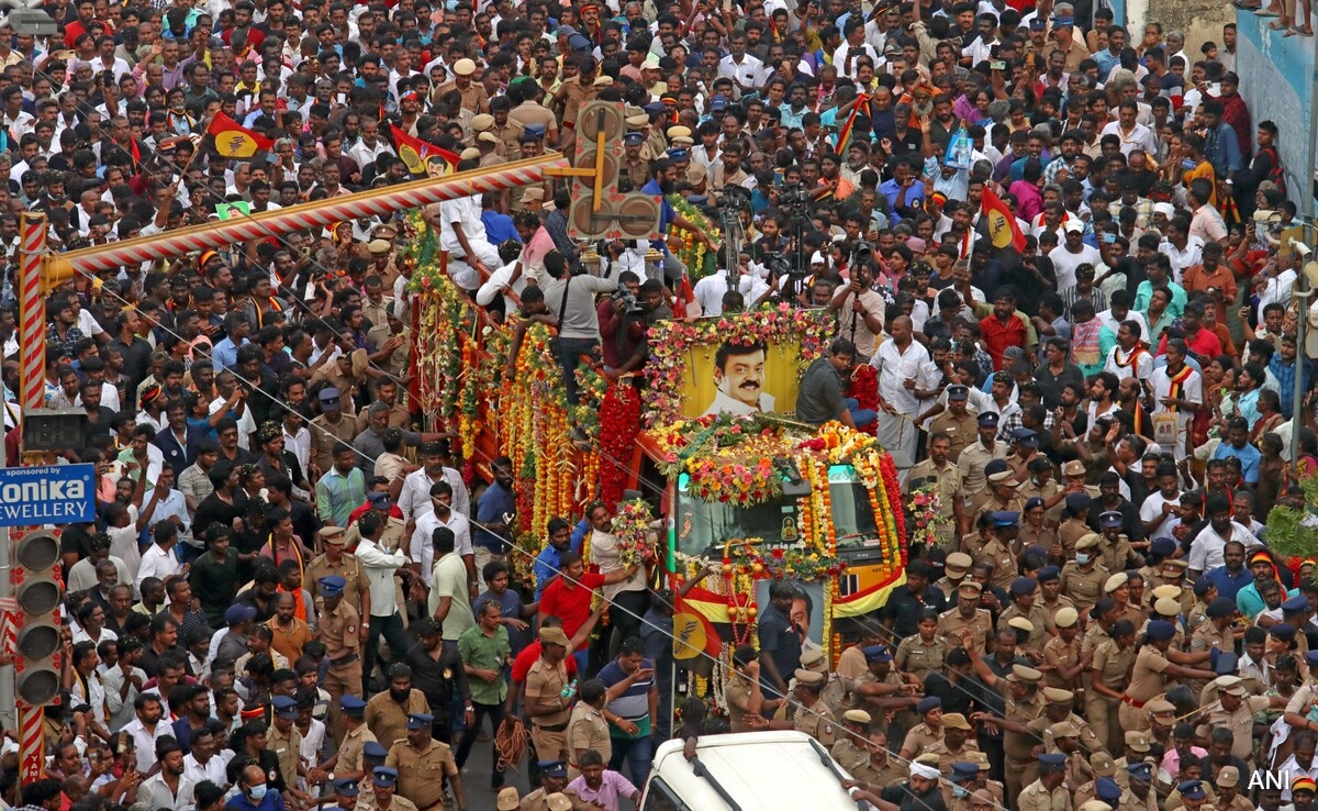 Actor-Politician Vijayakanth Laid To Rest, Thousands Pay Last Respects