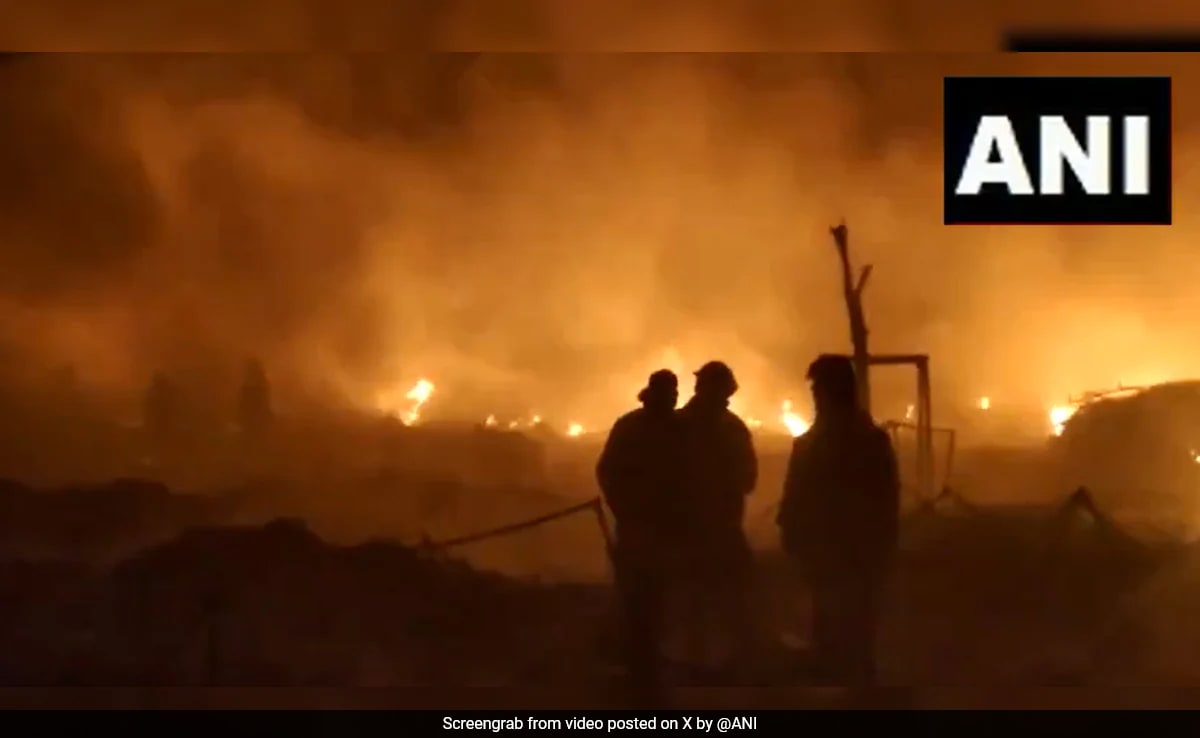 Video: Massive Blaze At Delhi Warehouse, 20 Fire Trucks Rushed