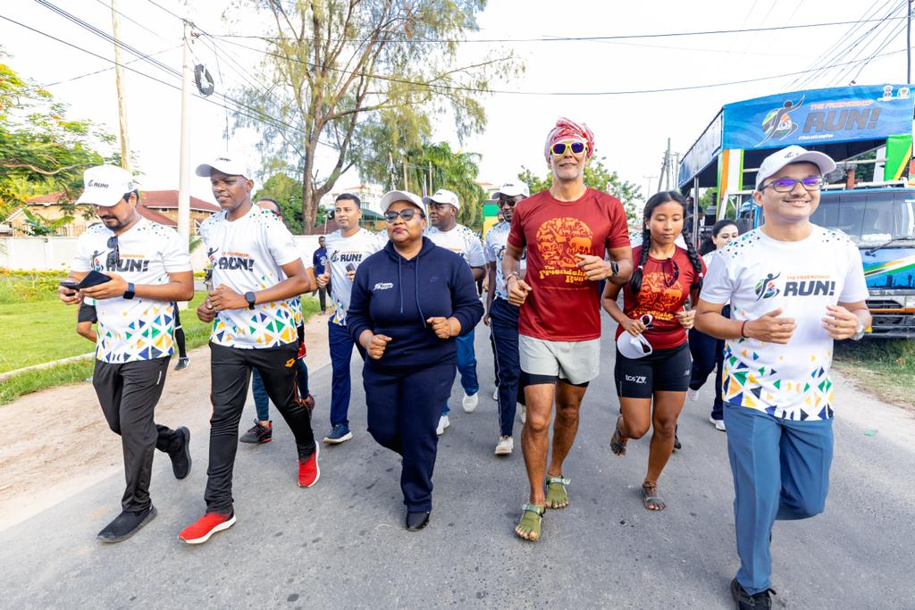 Pics: Milind Soman At "Friendship" Marathon Organised By India, Tanzania