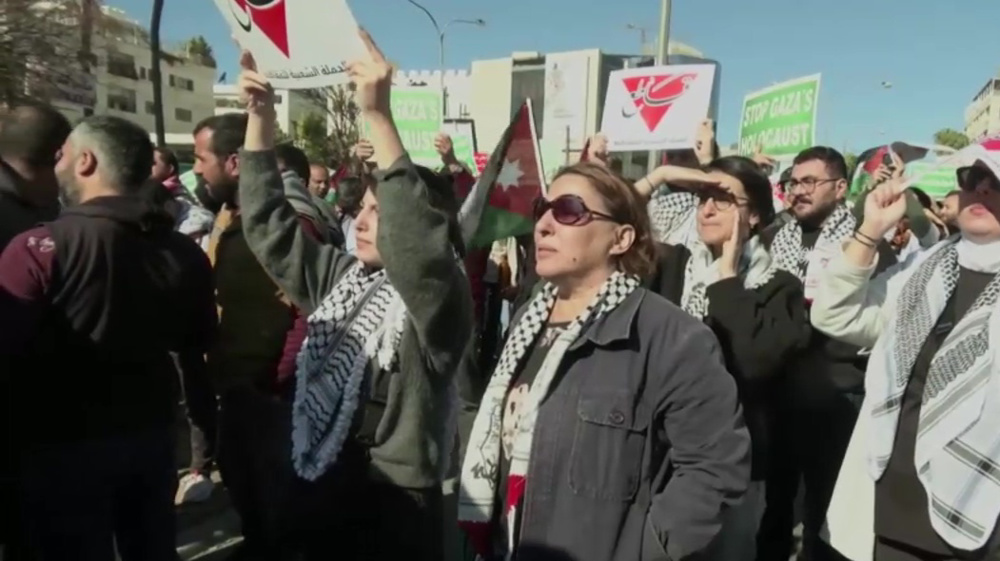 In Amman, over 1,000 demonstrate in solidarity with Gaza