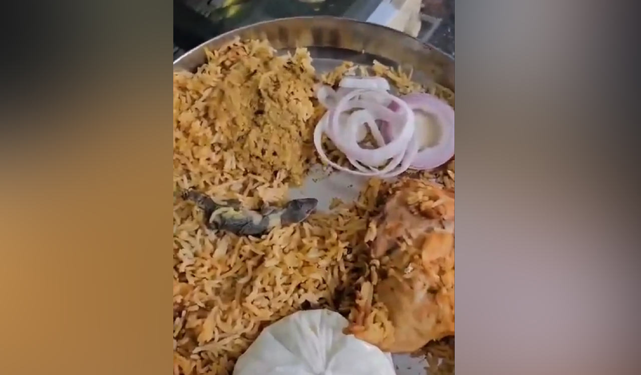 GHMC steps in after customer reports lizard in Biryani from famous RTC X Roads restaurant