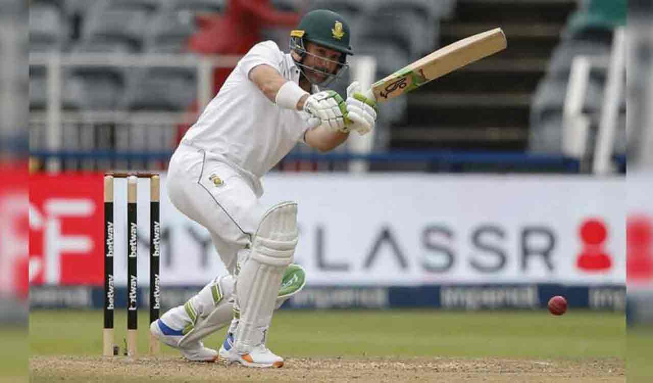 Elgar’s unbeaten ton guides SA 194/3 at tea in reply to India’s 245 all out