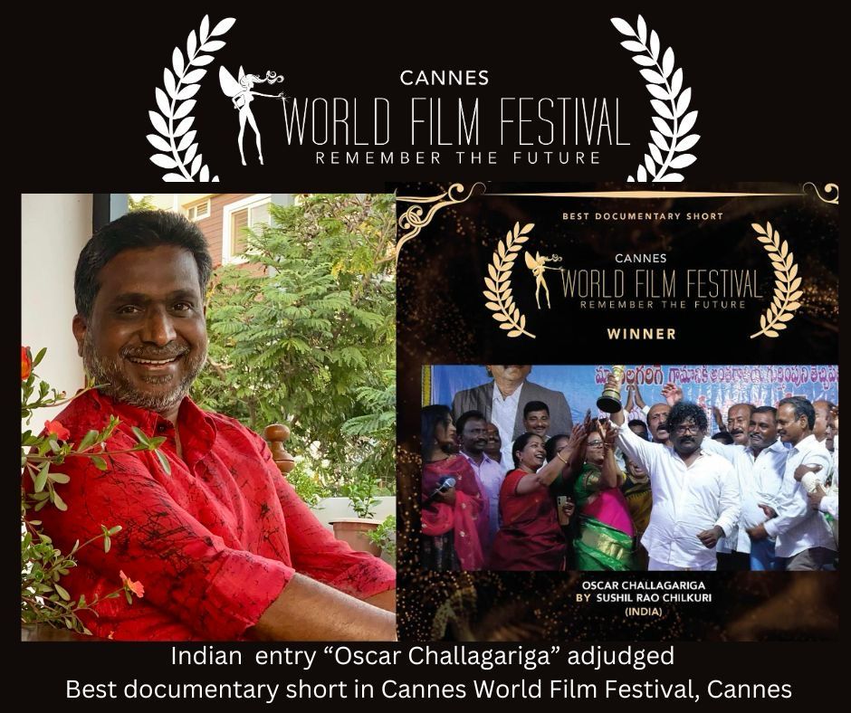 Indian documentary “Oscar Challagariga” about Oscar winner lyricist Subhash Chandrabose wins Best Documentary Short at Cannes World Film Festival, France