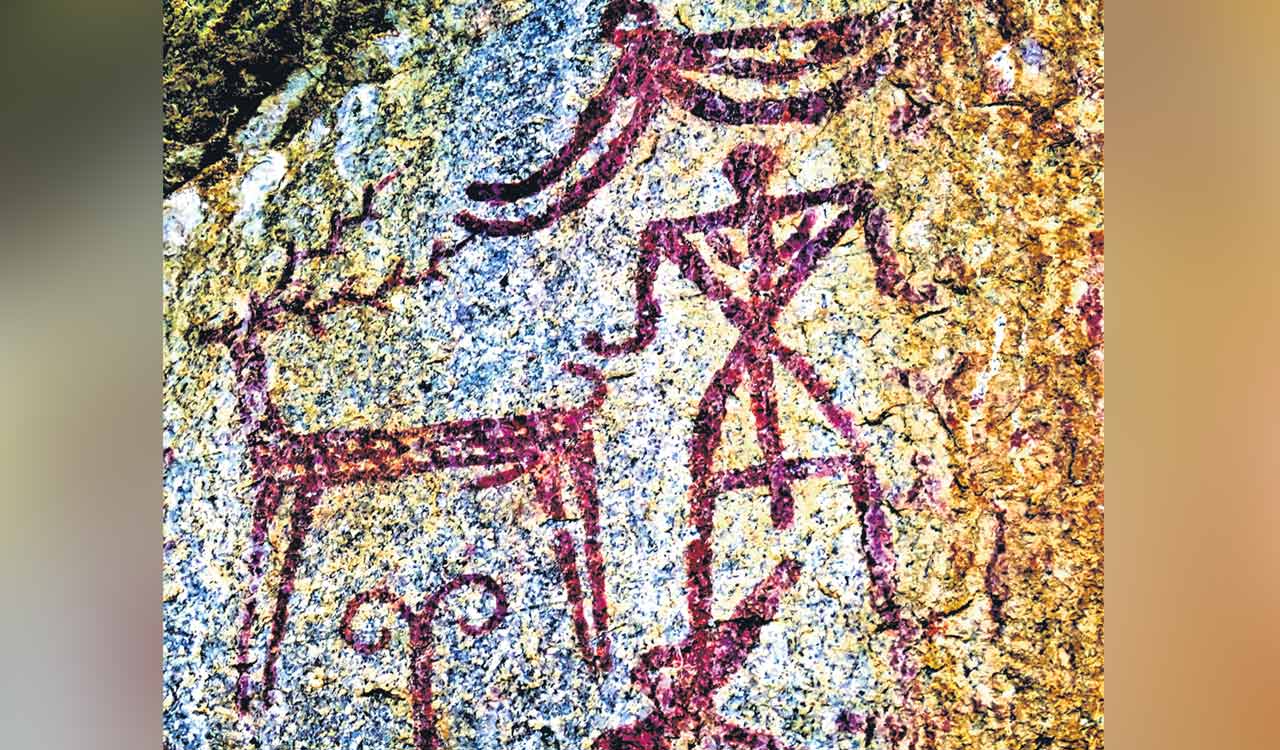 Rare rock art site found at Ratnapur in Medak district