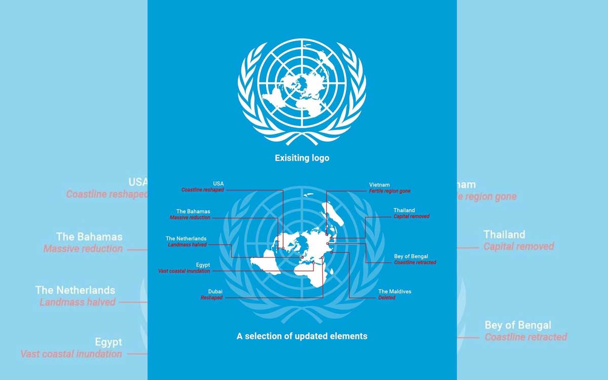 Designers redo UN’s logo, depict countries being wiped out completely; Find out why?