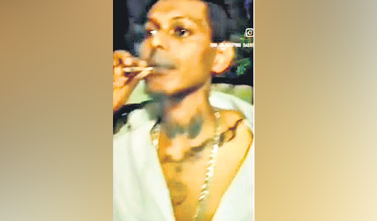 Hyderabad: Youth smokes weed in front of police station for Insta reel, jailed