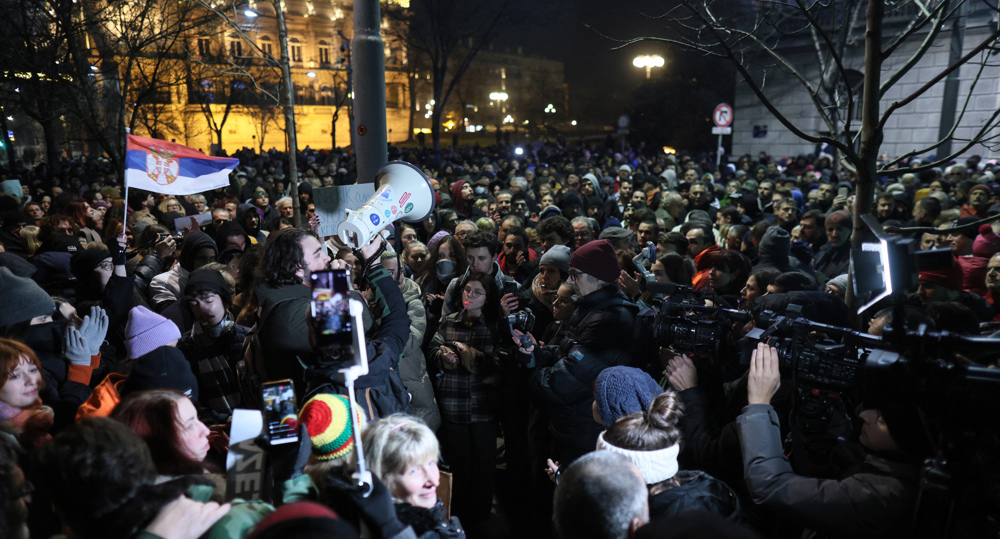 Hundreds rally in protest over Serbia's 'illegitimate' vote results