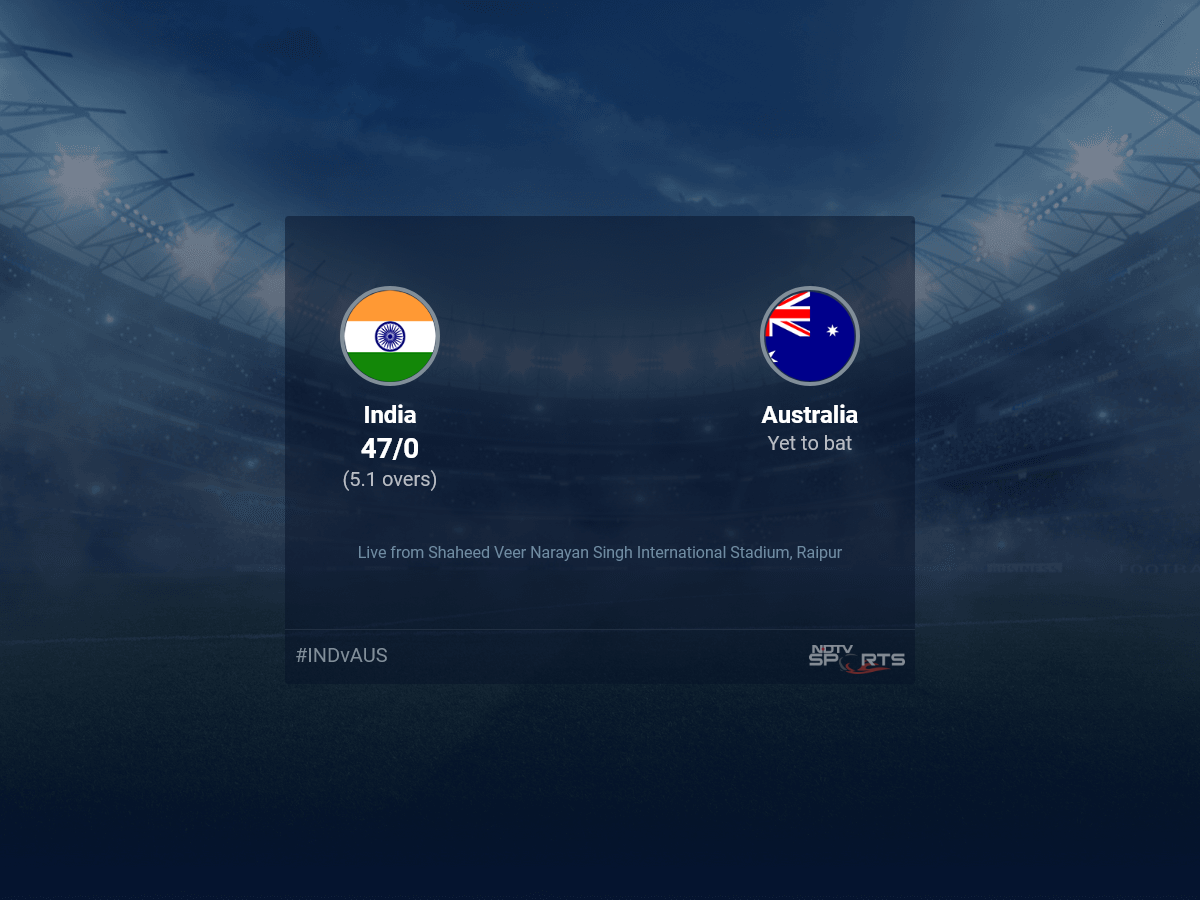 India vs Australia Live Score Ball by Ball, India vs Australia, 2023 Live Cricket Score Of Today's Match on NDTV Sports