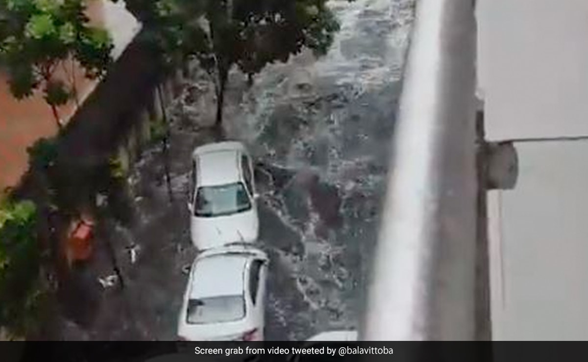 Video: One-By-One, Parked Cars Swept Away In Chennai Floods Due To Cyclone