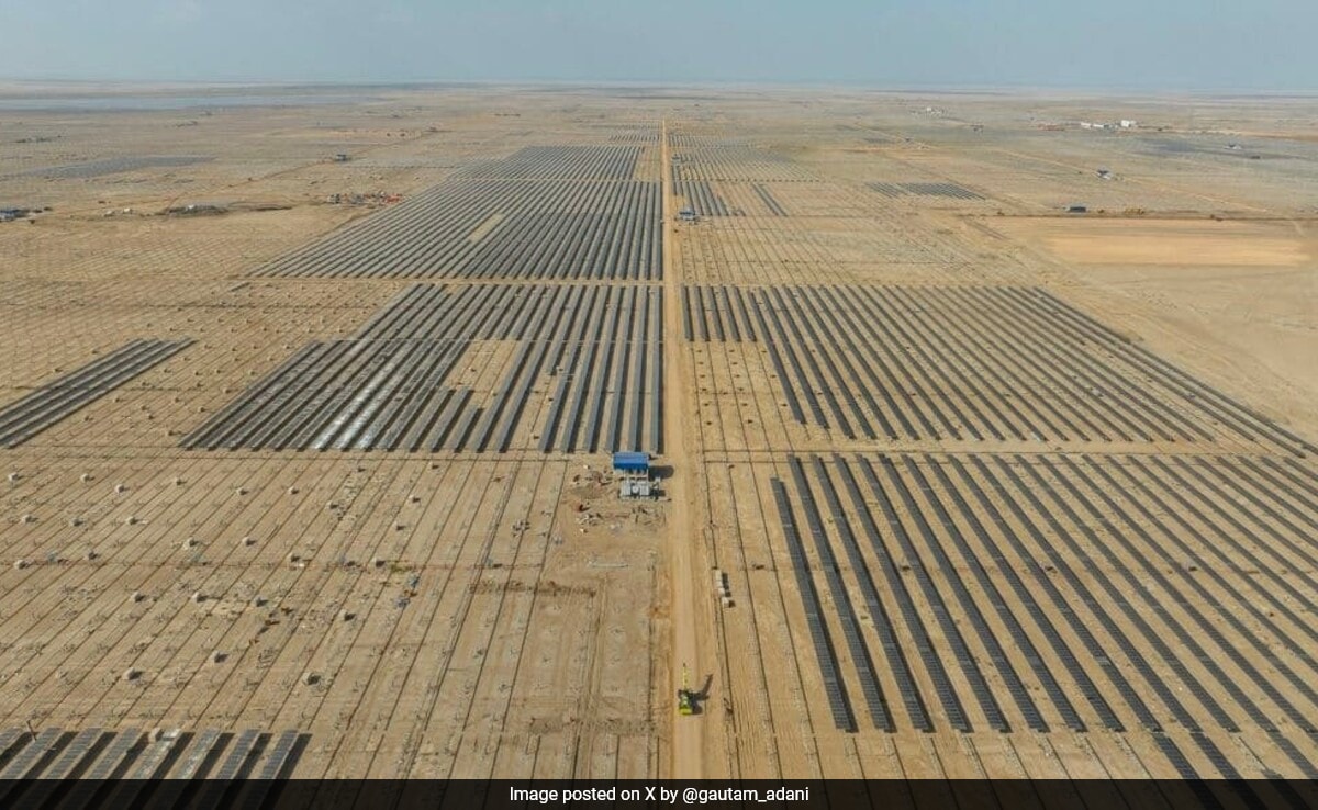 "Visible From Space": Gautam Adani Shares Pics Of Largest Green Park Project