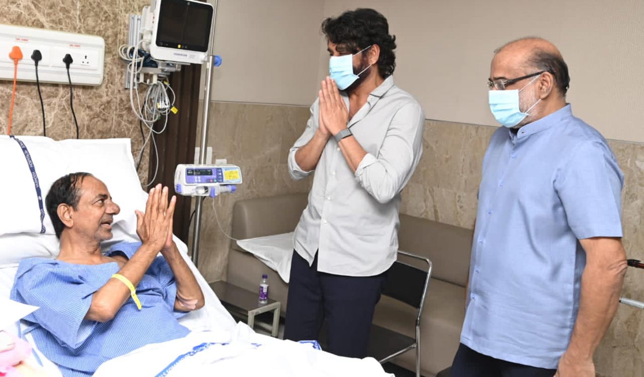 Steady stream of visitors wish KCR at hospital