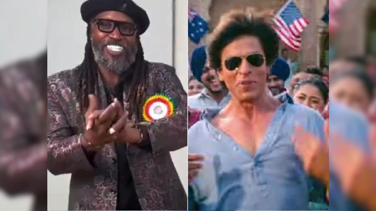 Watch: Gayle Aces Dunki's 'Lutt Putt Gaya' Hook Step. SRK Can't Keep Calm