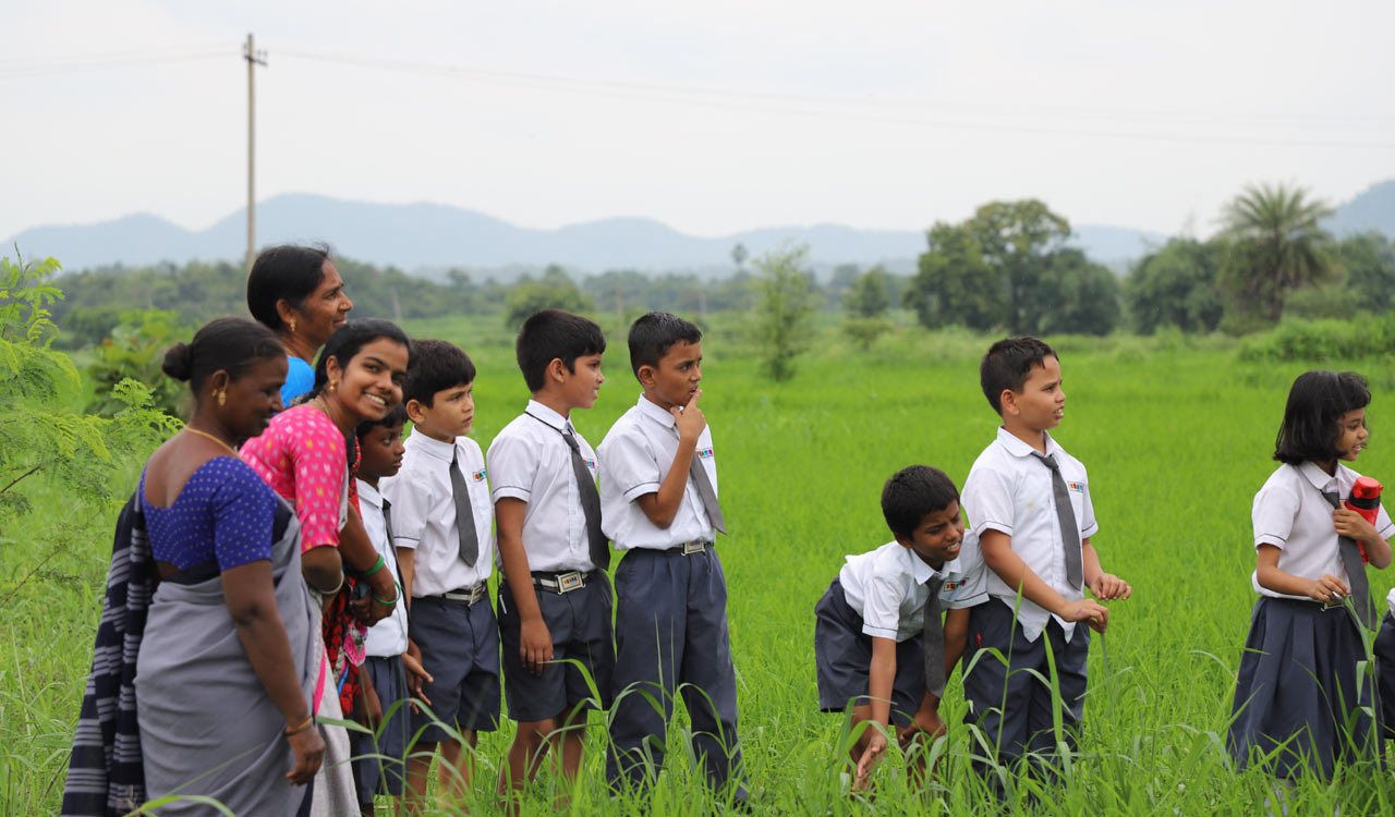 Students visit farm, cement manufacturer in Mancherial