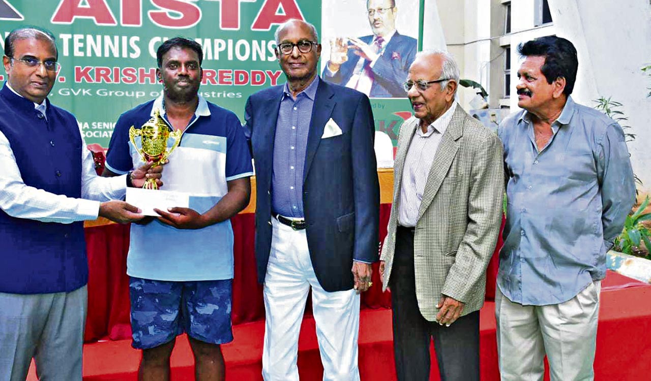 Settu bags twin titles at GVK AISTA Senior Nationals Tennis Championship