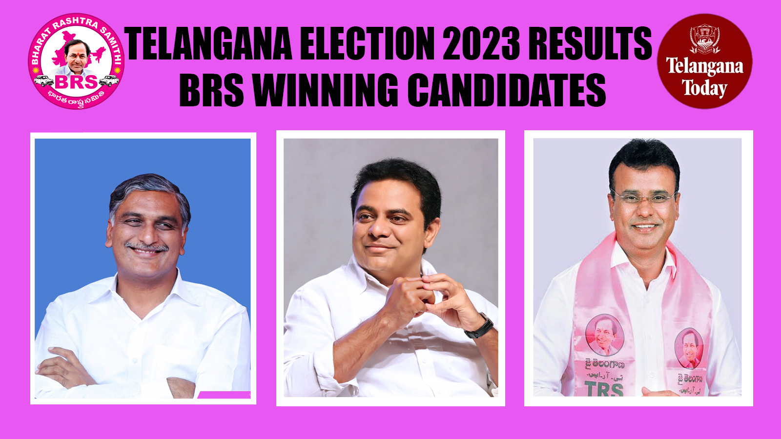 Telangana Election 2023 Results: BRS Party Winning Candidates