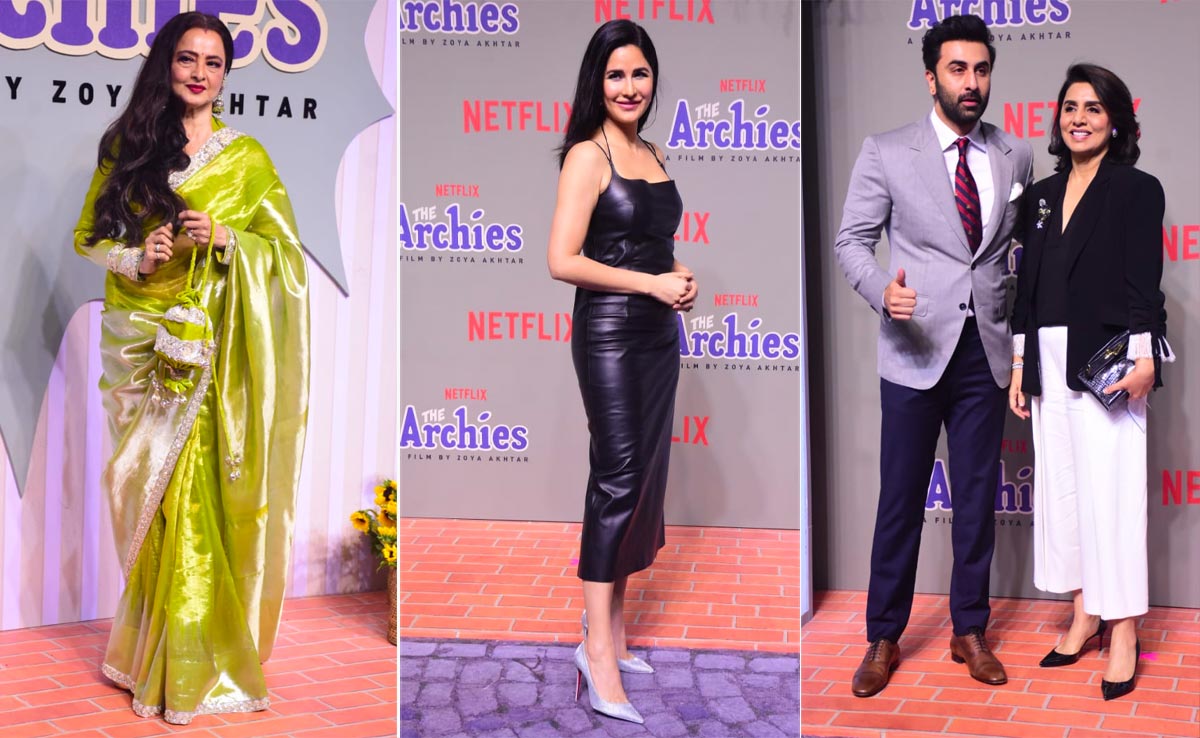 At The Archies Screening – Rekha, Katrina, Ranbir-Neetu And Others