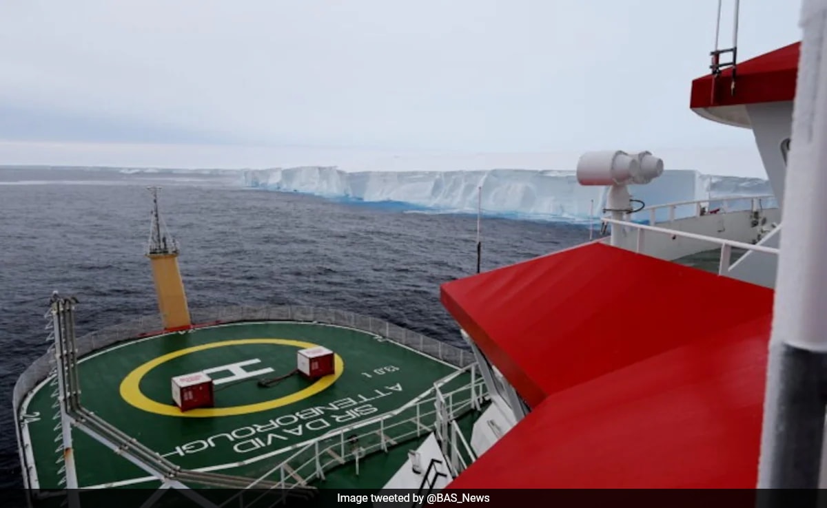 Watch: UK Ship Crosses Paths With World's Largest Iceberg