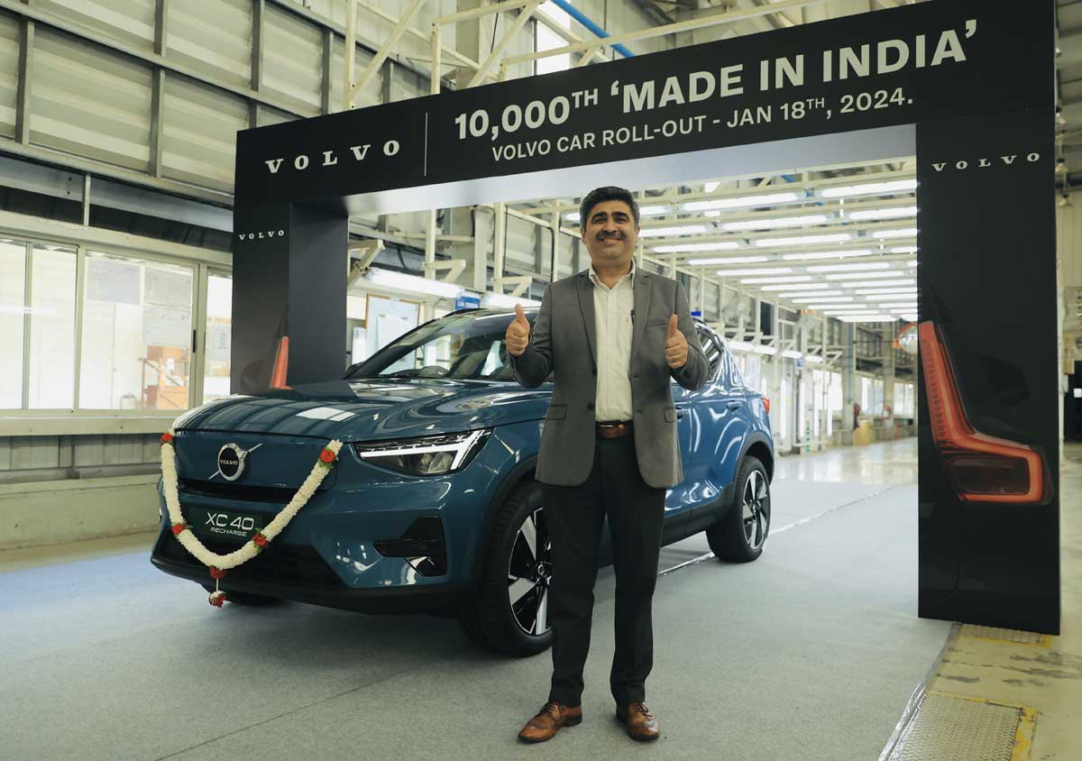 Volvo rolls out its 10,000th Indian-made car