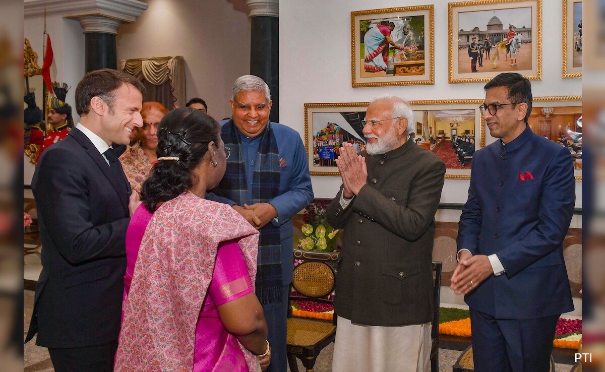 "Long Live India-France Friendship": Macron At Rashtrapati Bhavan