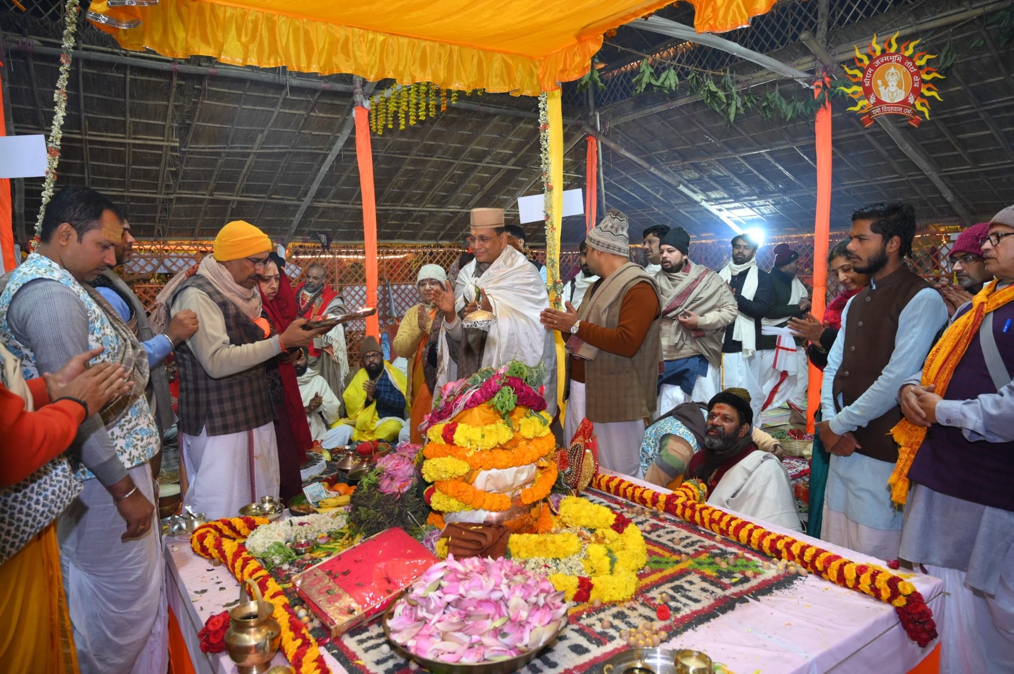 Rituals With Fruits, Sugar,  Havan  In Ram Temple On Day 5 Of Pran Pratishtha