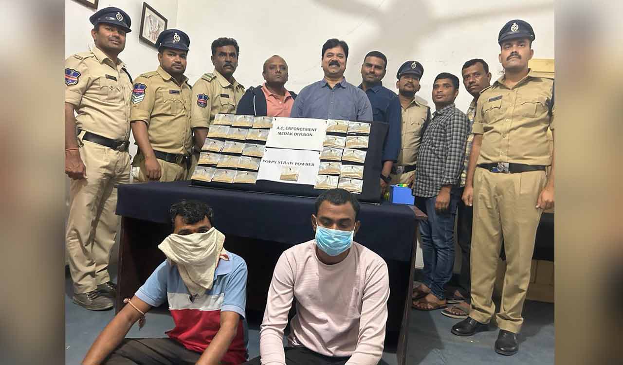 210 grams of Poppy Straw seized, two arrested in Sangareddy