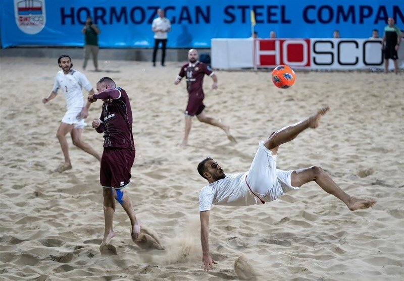 Iran beach soccer defeats Belarus in friendly