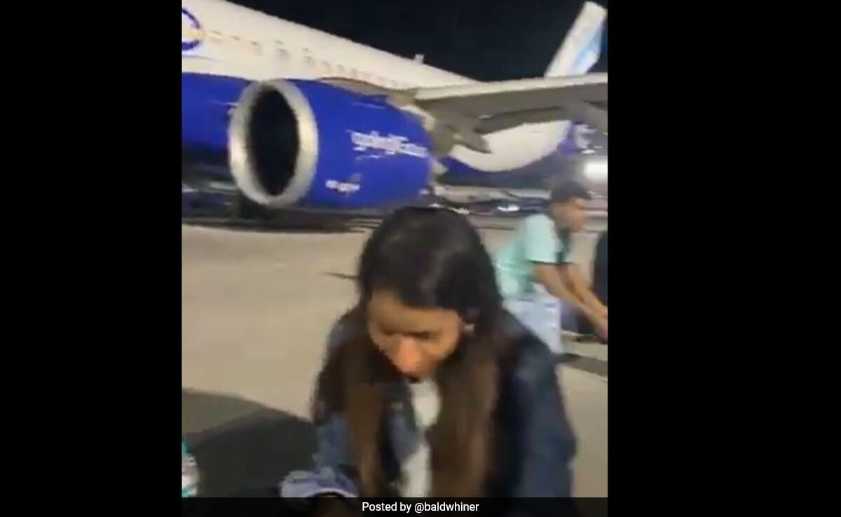 Video: Passengers Eat Food On Tarmac, Next To Plane, After 12-Hour Delay