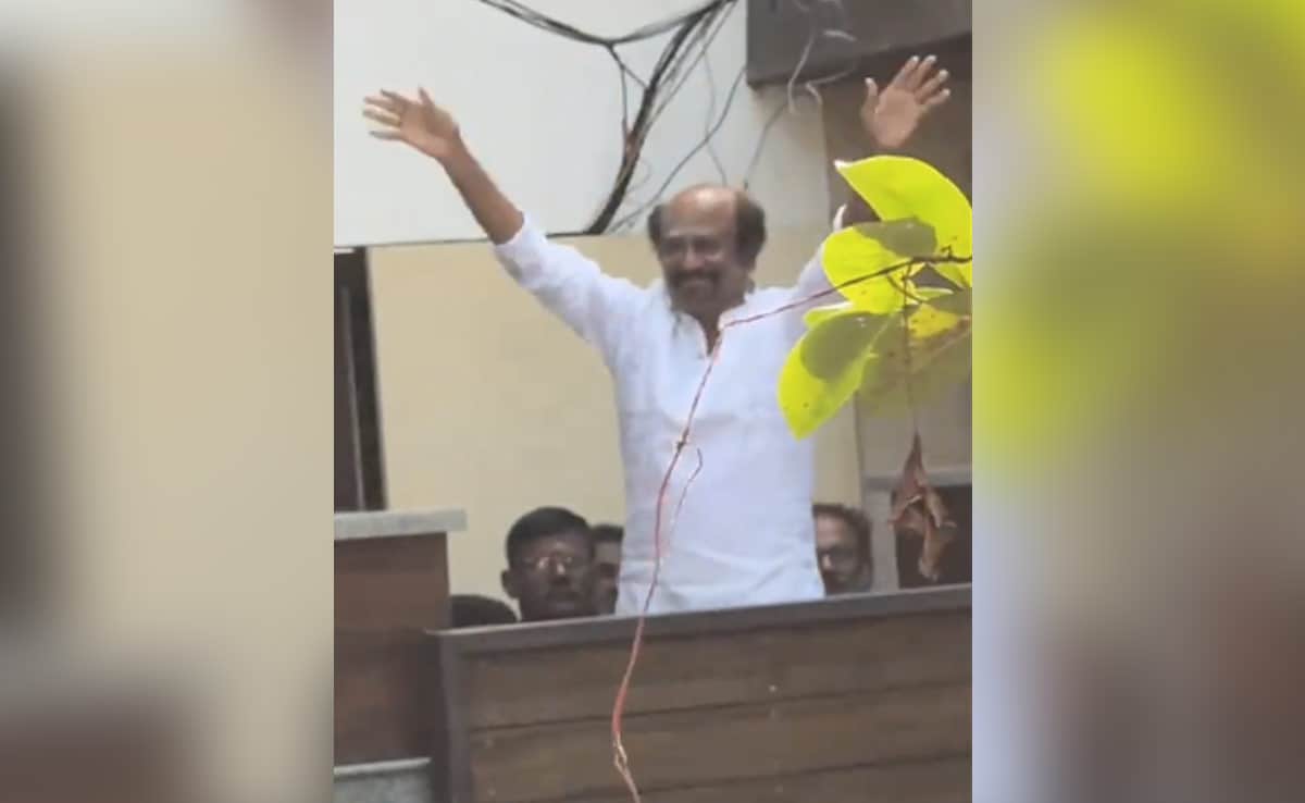 Superstar Rajinikanth Greets Fans Outside His House In Chennai On New Year