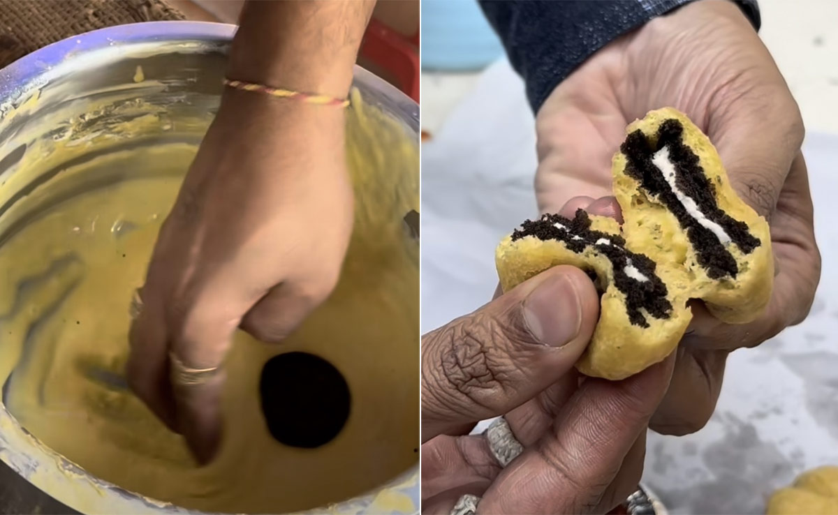 "Bahut Paap Lagega": Viral Video Of Oreo Bhajia Leaves Internet Disgusted