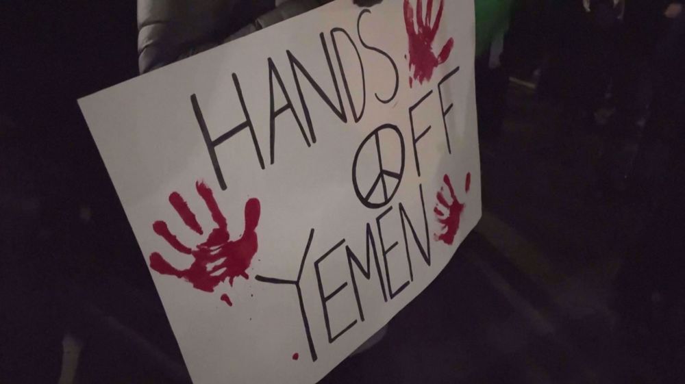 Anti-war activists in Seattle protest US-UK strikes in Yemen