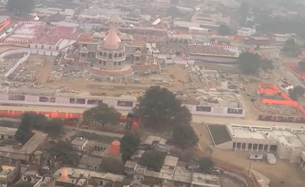 Watch: Aerial Video Of Ayodhya's Ram Temple, Shot From PM Modi's Chopper