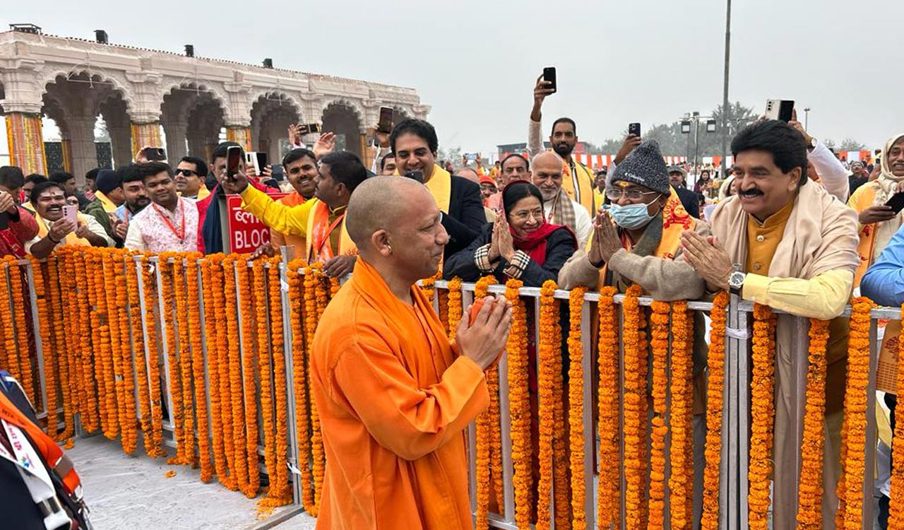 “Amazing, unforgettable, supernatural moment”: Yogi Adityanath greets people on reaching Ram Mandir