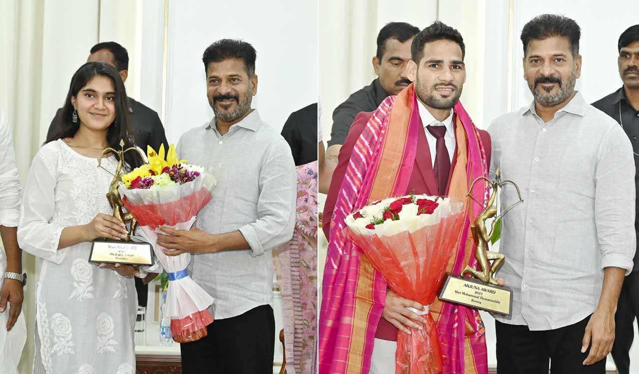 Arjuna Awardees, Asian Games sportspersons call on CM Revanth Reddy