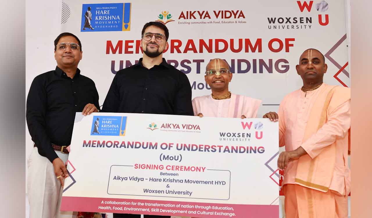 HKM’s ‘AIKYA Vidya’ signs MoU with Woxsen University for tribal, rural development