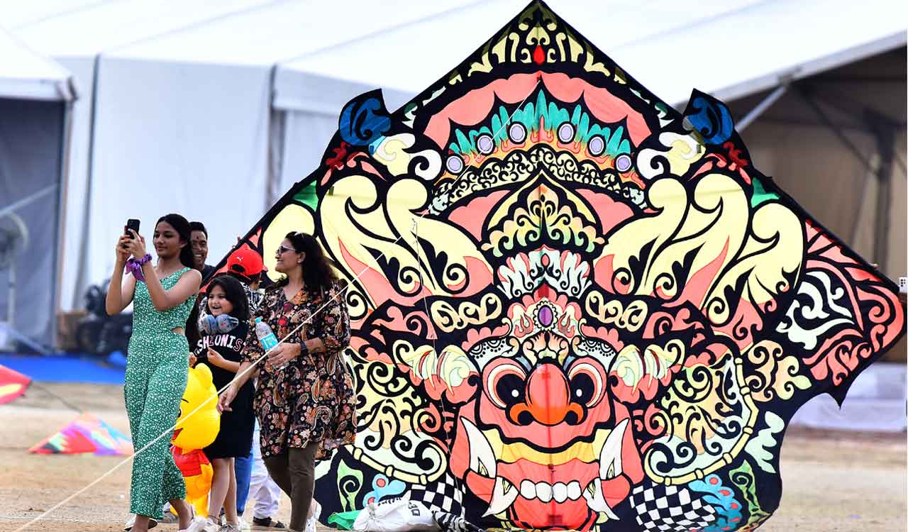 Colorful kites adore sky over Parade Ground in Hyderabad